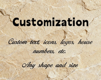 Customize any metal and brass logo, icon, signboard, address, custom text, etc.