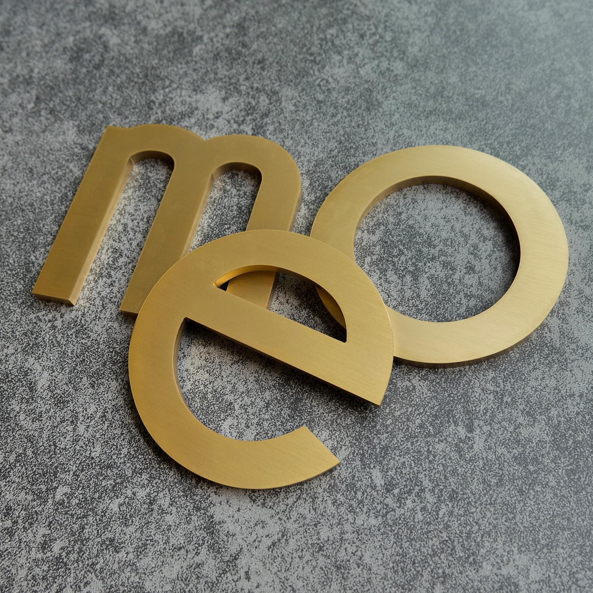 Solid Brass Lettering Custom Solid Brass Letters, Brass Numbers, Metal Signs, House Numbers ...