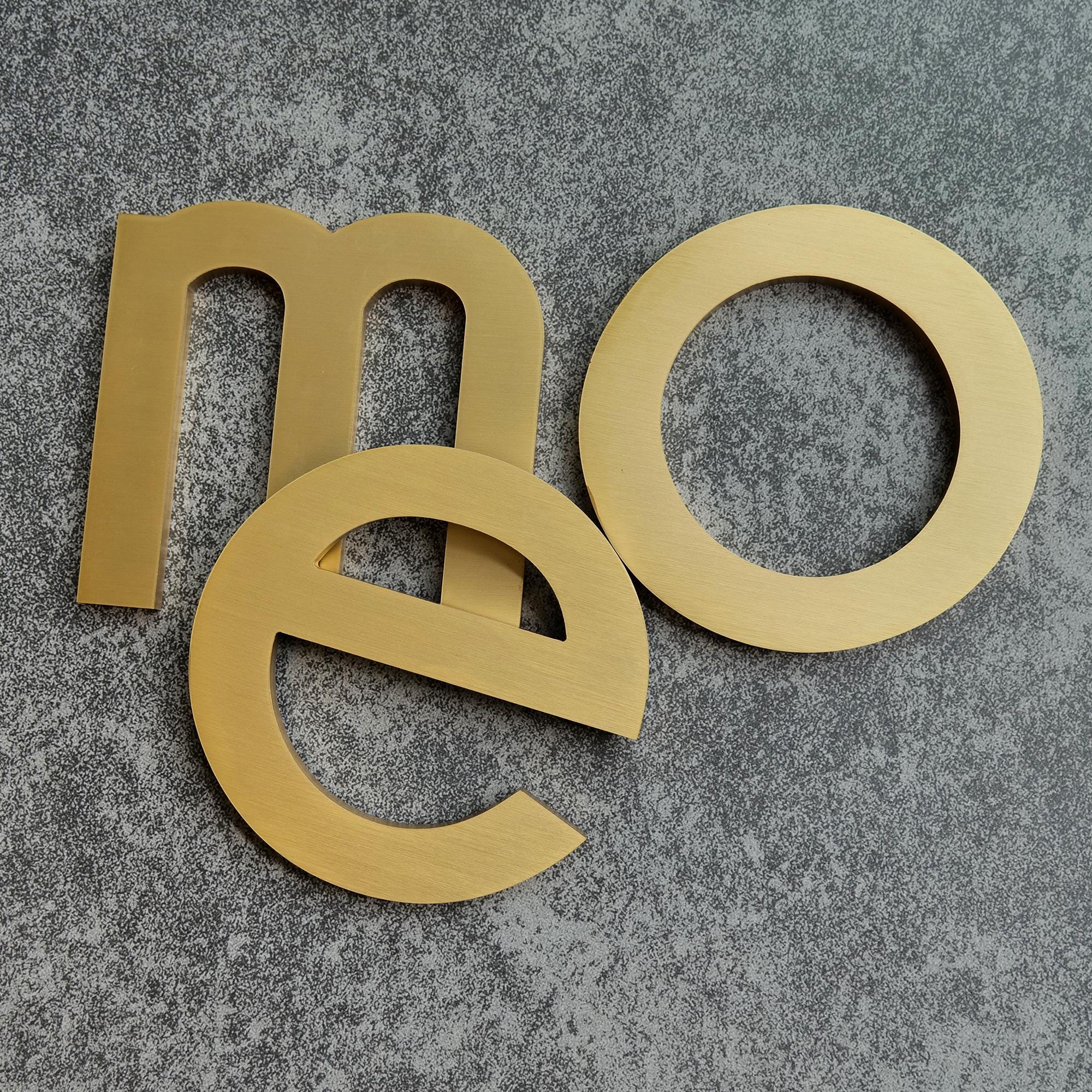 Solid Brass Lettering Custom Solid Brass Letters, Brass Numbers, Metal Signs, House Numbers ...