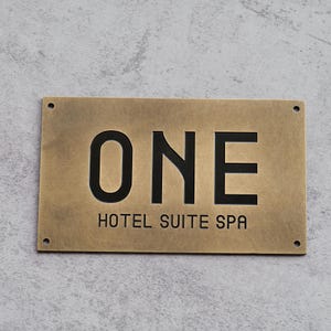 Custom Solid Brass Signs, Brass Signs, Engraved Office Plaques, Metal Door Signs, Studio Nameplates, Personalized Commercial Nameplate Signs