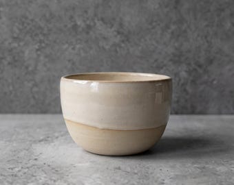 Hand-thrown Flat White Mug Set of 2 | Ceramic Coffee Mug Set | Perfect for Latte Art | Handmade Pottery
