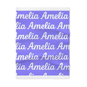 Custom Name Soft Fleece Baby Blanket, Personalized Baby Shower Gift, Nursery Decor, Cozy Baby Blanket, Unique Baby Gift