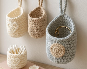 Crochet Pattern Bundle: Hanging Baskets, Coaster & Motifs (PDF Download)