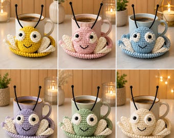 Crochet Bee Mug Rug Pattern PDF, Bee Jewelry Holder Crochet Pattern, Bee Coaster, Ring Holder, Instant Download