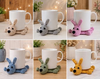Crochet Dog Mug Rug Pattern PDF, Puppy Coaster Crochet Pattern, Cute Dog Mug Mat, Animal Coaster, Instant Download