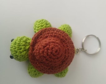 Crochet Turtle Keychain Pattern: Amigurumi Plush (PDF Download)