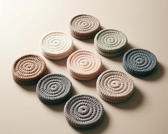 Minimalist Crochet Coaster Pattern: Round Table Mats (Instant Download PDF)