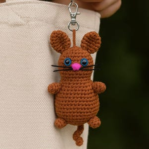 Mini Cat Amigurumi Pattern – Crochet Plush Keychain | Cute PDF Toy Pattern | Beginner Friendly DIY Cat Gift