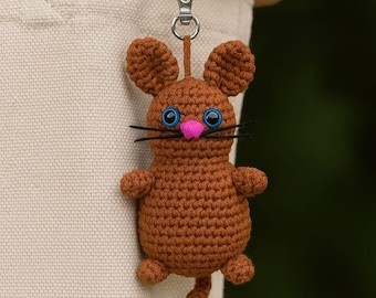 Mini Cat Amigurumi Crochet Pattern: Plush Keychain (PDF)