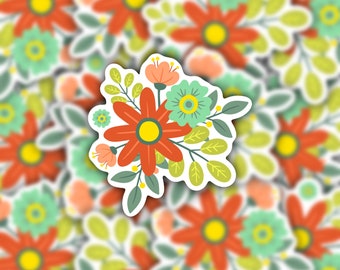 Floral Bouquet #3 Sticker *FREE SHIPPING* for Laptops, Water Bottles, Car, Journal, & More