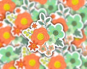 Floral Bouquet #2 Sticker *FREE SHIPPING* for Laptops, Water Bottles, Car, Journal, & More