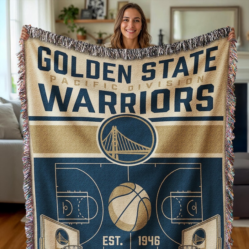 PeraTaleArt Golden State Warriors Throw Blanket - Thumbnail 5
