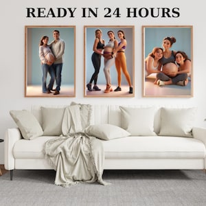 Custom Cartoon Family Portrait 3D Style - Personalized Gift for Parents, Kids, Pet Owners, Anniversary Canvas Print