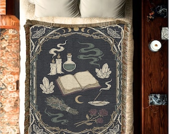Witchy Webdecke, Zauberbuch & Kristalle Geschenk