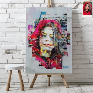 Custom Canvas Urban Street art Wall Art Png -Personalized Pop Art Dogs Portrait from Photo - Graffiti  Art Style - WPAP Portrait of Your Pet