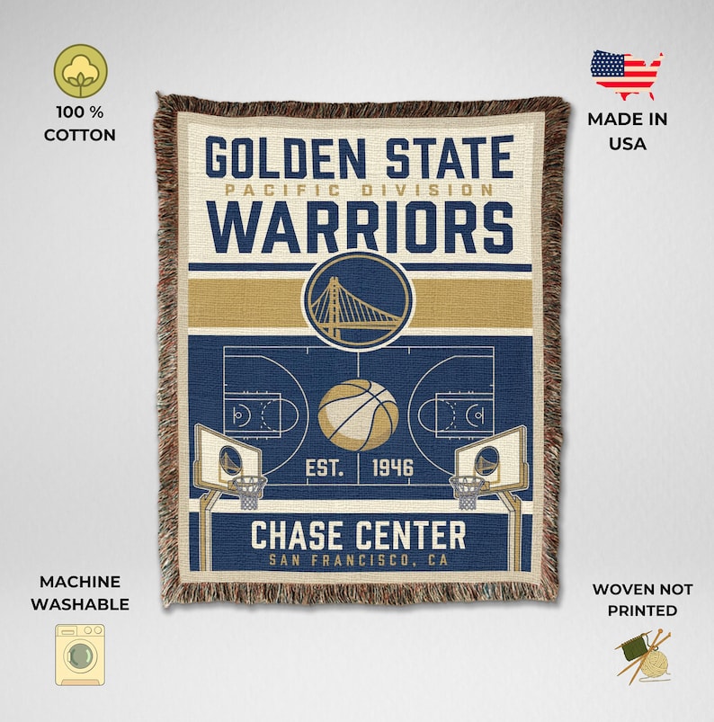 PeraTaleArt Golden State Warriors Throw Blanket - Thumbnail 3