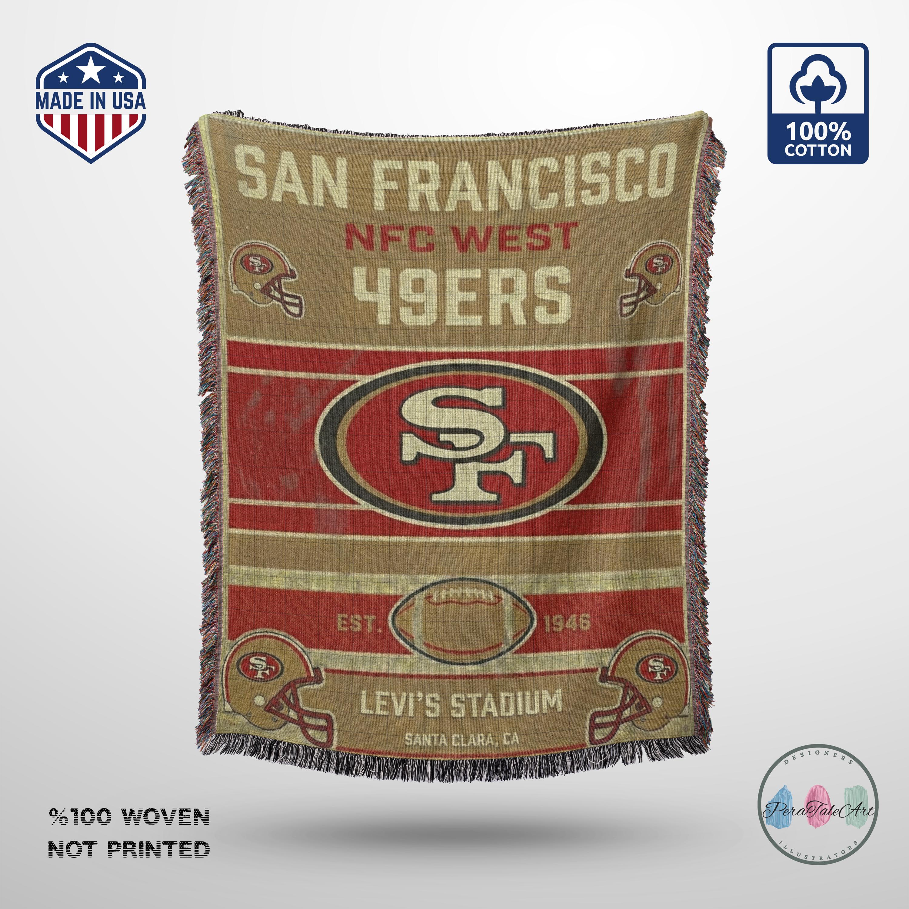 San Francisco 49ers Woven Blanket - Etsy