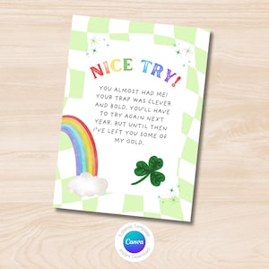 Printable St Patrick&#39;s Day Leprechaun Letter