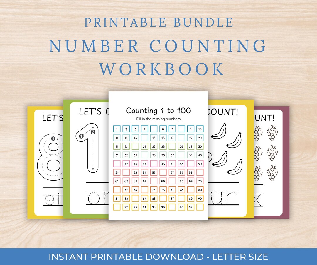 Number Tracing Workbook: Preschool & Kindergarten Math Activity ...