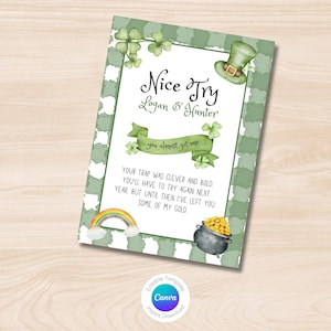 Printable St Patrick&#39;s Day Leprechaun Letter