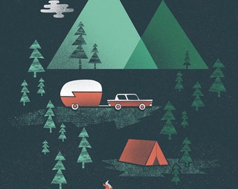 Pitch a Tent Print