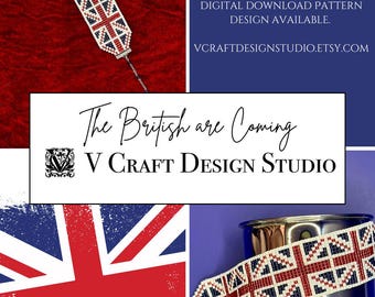 Seed Bead Bracelet, Finished Product, The British are Coming!