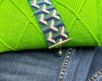 Glass Beaded Cuff Bracelet, handcrafted finished product, made to order, color options available