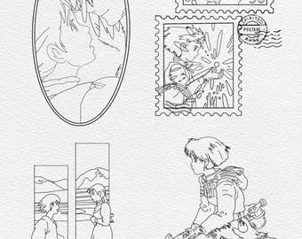 50 Studio Ghibli Procreate Brushes – Anime Tattoo & Illustration Stamps (Instant Download)