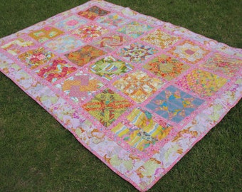 Kaffe Fasset Floral Citrus Sampler Twin Size Quilt
