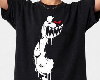 Monokuma Danganronpa Shirt, Anime Horror Game Tee, Funny Villain Otaku Gamer T-Shirt