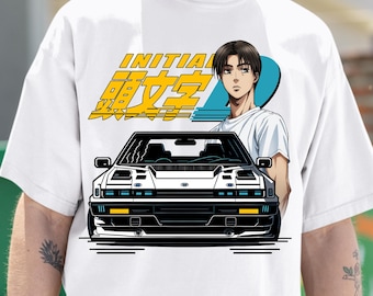 マコ 佐藤 さゆき インパクトブルー 頭文字d JDM Tシャツ ドリフト