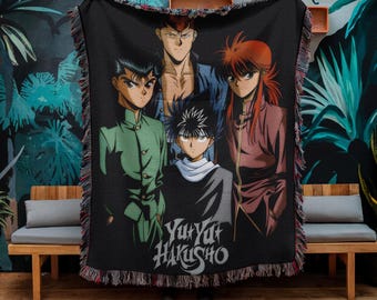 Anime Blanket Woven Blanket, Manga Tapestry Blanket, Japanese Anime Decor, Otaku Bedroom Aesthetic, Cozy Couch Throw Gift