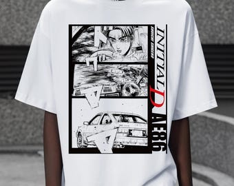 マコ 佐藤 さゆき インパクトブルー 頭文字d JDM Tシャツ ドリフト