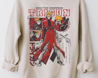 Trigun Vash The Stampede Sweatshirt, Anime Manga Graphic