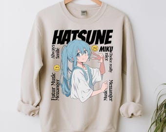 Anime Sweatshirt, Japanese Style Anime Graphic Sweater, Otaku Hoodie Gift
