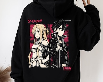 Sword Art Online Hoodie, Anime Gamer Sweater, SAO Fantasy World Hoodie