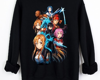 Bluza Sword Art Online, sweter z motywem anime, koszulka SAO Fantasy World