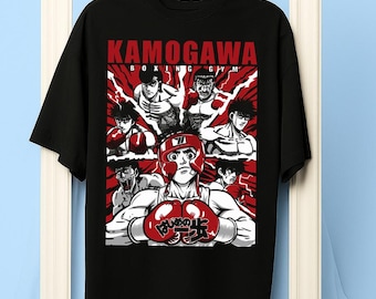 Uniseks vintage boksanime-shirt, retro sportmanga-T-shirt, Otaku-shirt met afbeelding uit de jaren 90