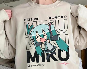 Anime Sweatshirt, Japanese Style Anime Graphic Sweater, Otaku Hoodie Gift