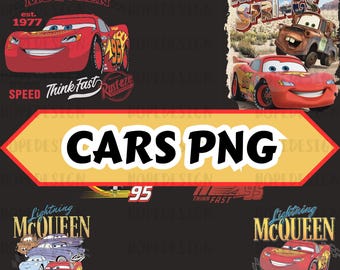 Lightning McQueen PNG Clipart Bundle: Cars Radiator Springs (Digital Download