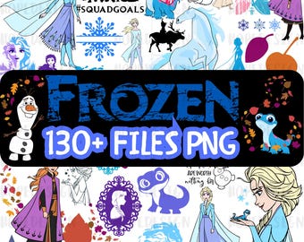 Frozen PNG Clipart Bundle: Elsa, Anna, Olaf - Digital Files