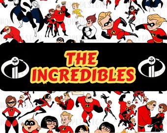 The Incredibles PNG Bundle - Superhero Family 40+ Digital Files
