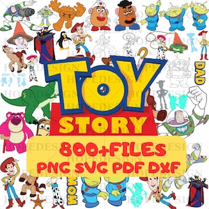 Pacchetto Toy Story Svg Png - Woody e Buzz SVG PNG, Toy Story Png Svg per Cricut, Download digitale di Toy Story, Set di clipart di Toy Story, Woody Png Svg