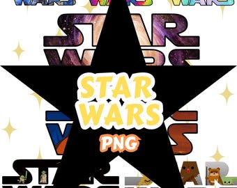 Retro Star Wars PNG Bundle: Logo Clipart for Cricut (Digital Download