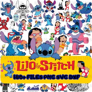 Lilo & Stitch Clipart Set: 180+ PNG SVG DXF Dateien (Digitaler Download)