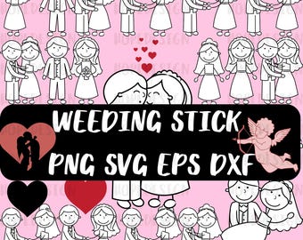 Wedding Stick Art: DIY Party Favor Design (Digital Download