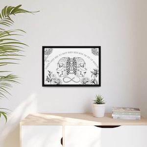 Arte su tela ispiratrice Duality: decorazione murale moderna Boho Wisdom