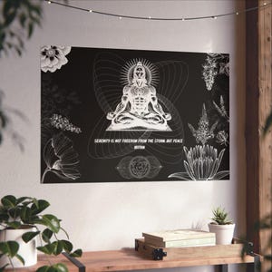 Stampa di meditazione zen: arte murale per studio di yoga spirituale