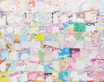 240+ pages mixed note pad lot, note writing paper, kpop photocard, blind bag, blind box, surprise mystery box, stationery, memo pad, kawaii
