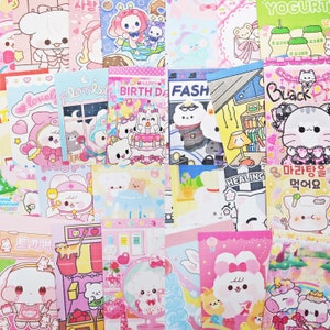 10% DE DESCUENTO / 100 sobres de papel al azar, bolsa sorpresa, bolsa de papel de anime, bolsa de refrigerio, papelería coreana, regalos, regalos de fiesta, kawaii